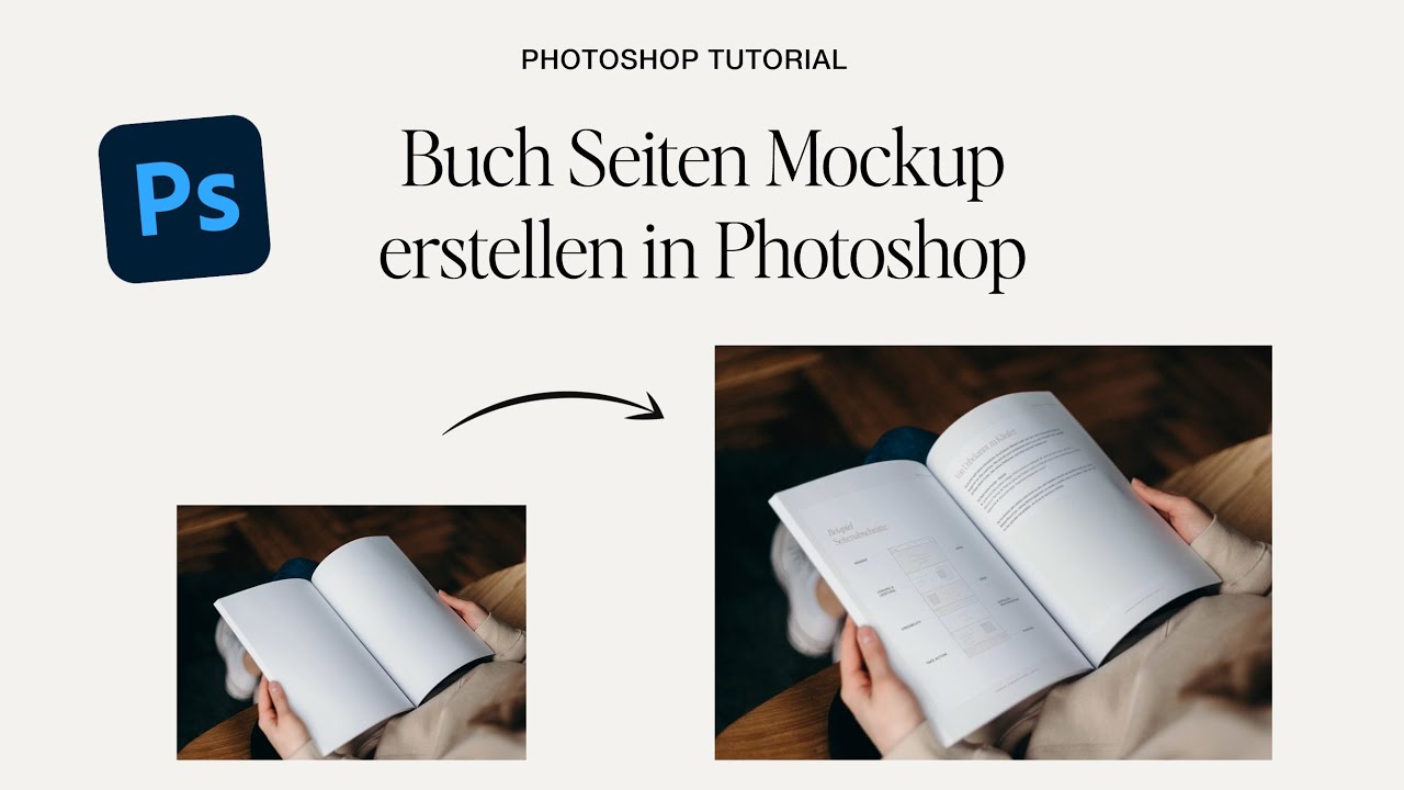 Buch Mockup in Photoshop erstellen | Realistische Buchseiten in Mockup | Photoshop Tutorial Deutsch