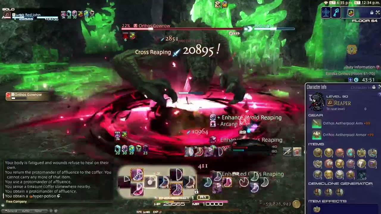 FFXIV Eureka Orthos Floors 61-70 RPR solo clear