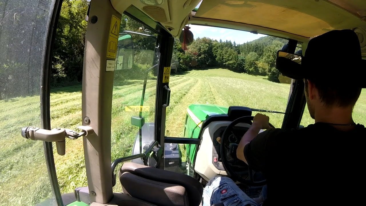 POV You're Mowing Hay on a Small Dairy Farm