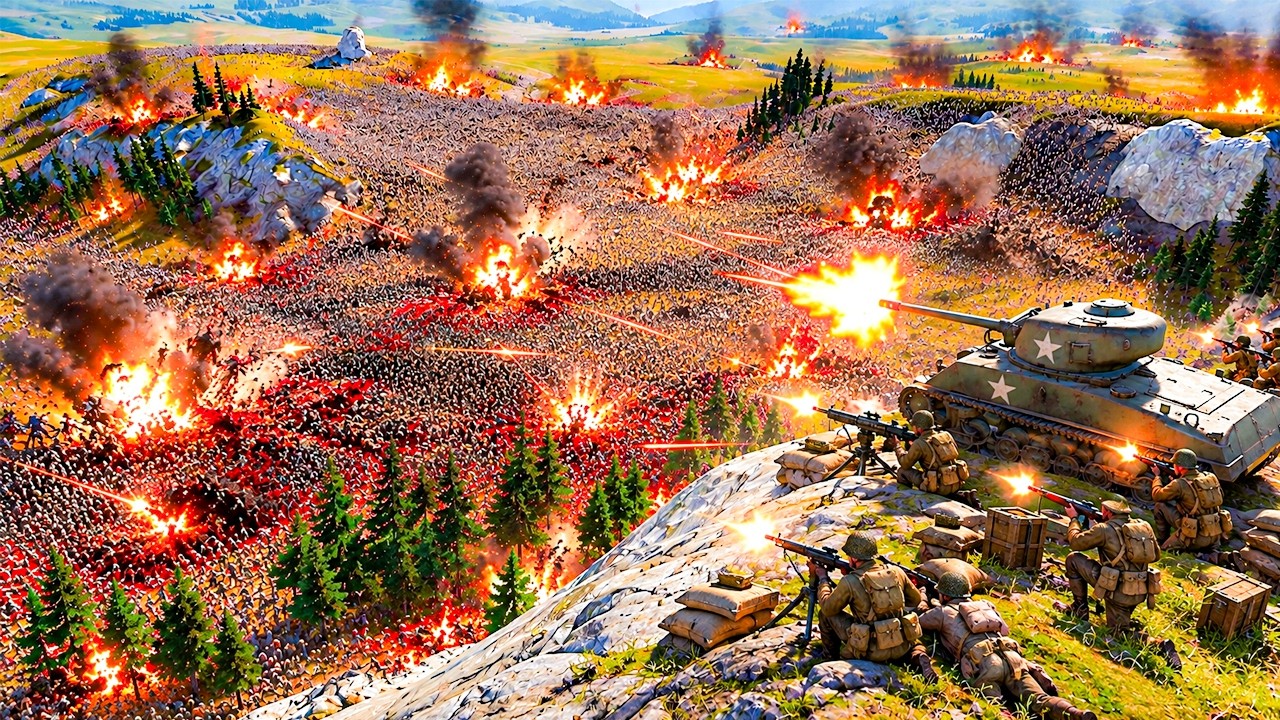 Mountain Pass Defence vs Zombies - Ultimate Epic Battle Simulator 2