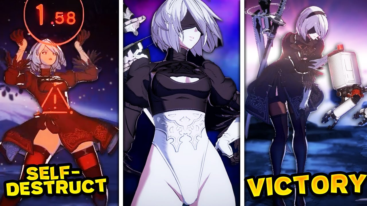 2B - All Animations (Outros, Supers, Combos) Granblue Fantasy Versus Rising