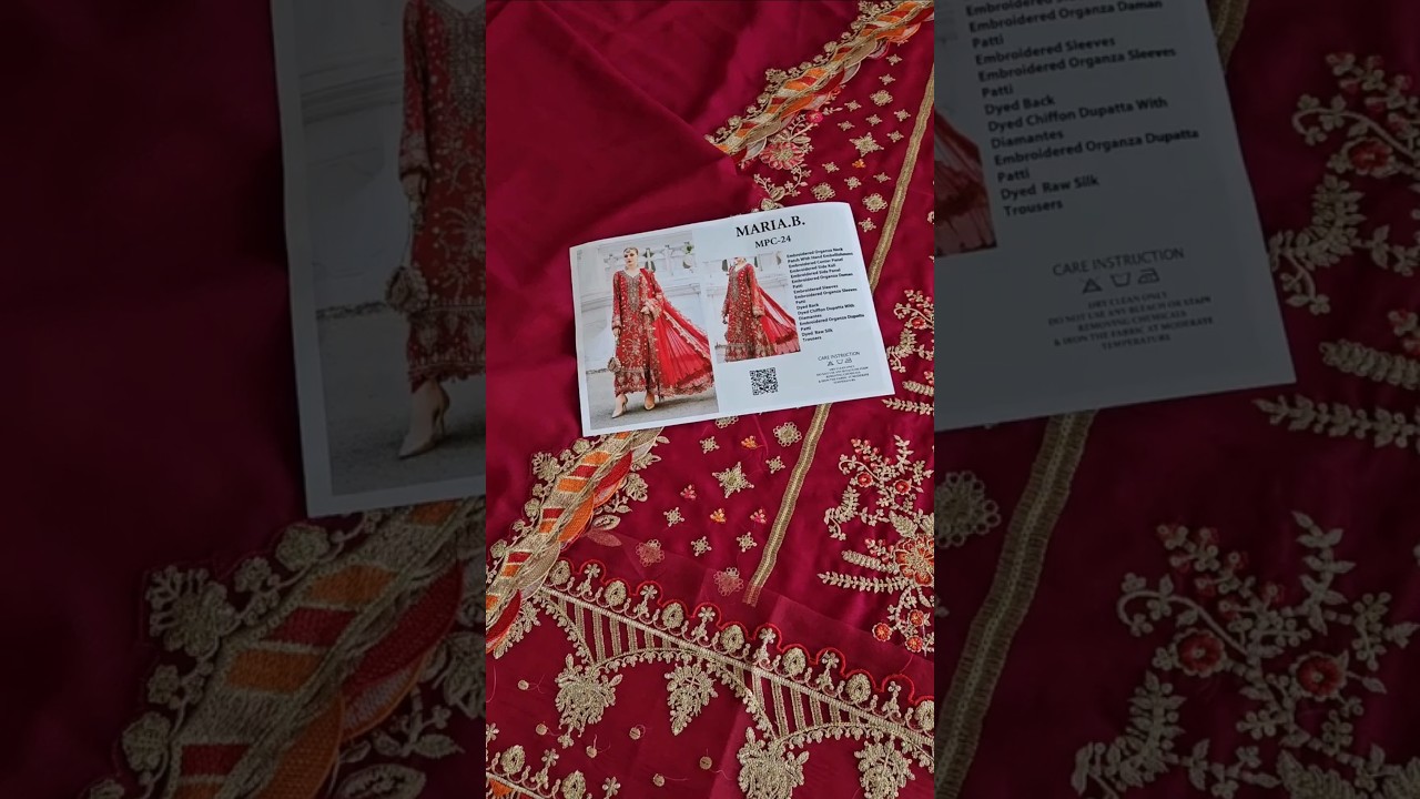 Maria.B. Mbroidered Chiffon'24 - MPC-24-107 | Luxury Formal & Wedding Dress