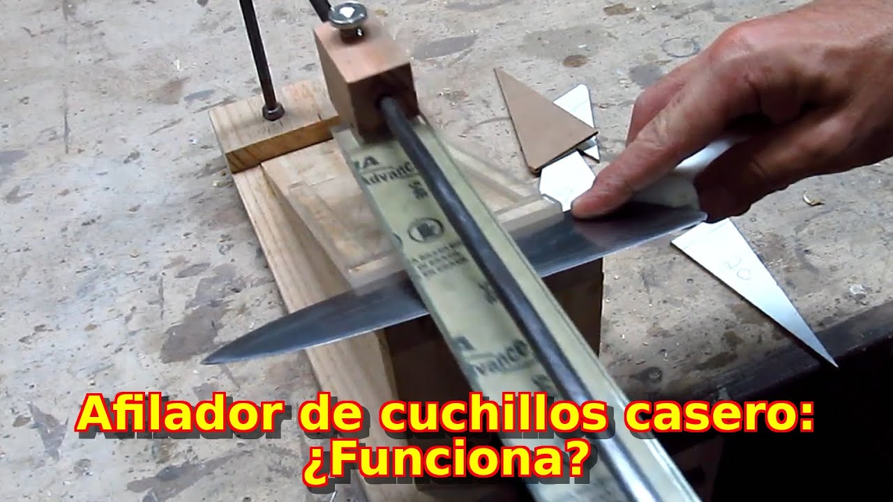 Cómo hacer un afilador de cuchillos casero con madera y acrílico