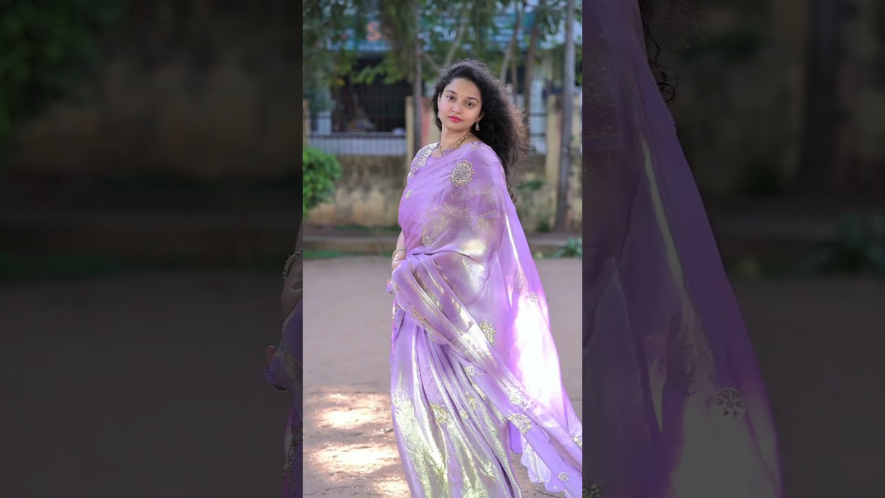Space Silk Beads Work Stitched Blouse Saree ✨ Chandamama Shine Lanti Glow 💎 #sumiivastra #ytshorts