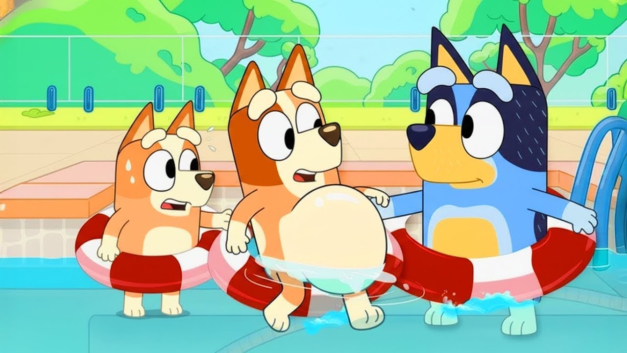 What Happened To Bluey’s Mom At The Pool ! | Bluey Funny Animation