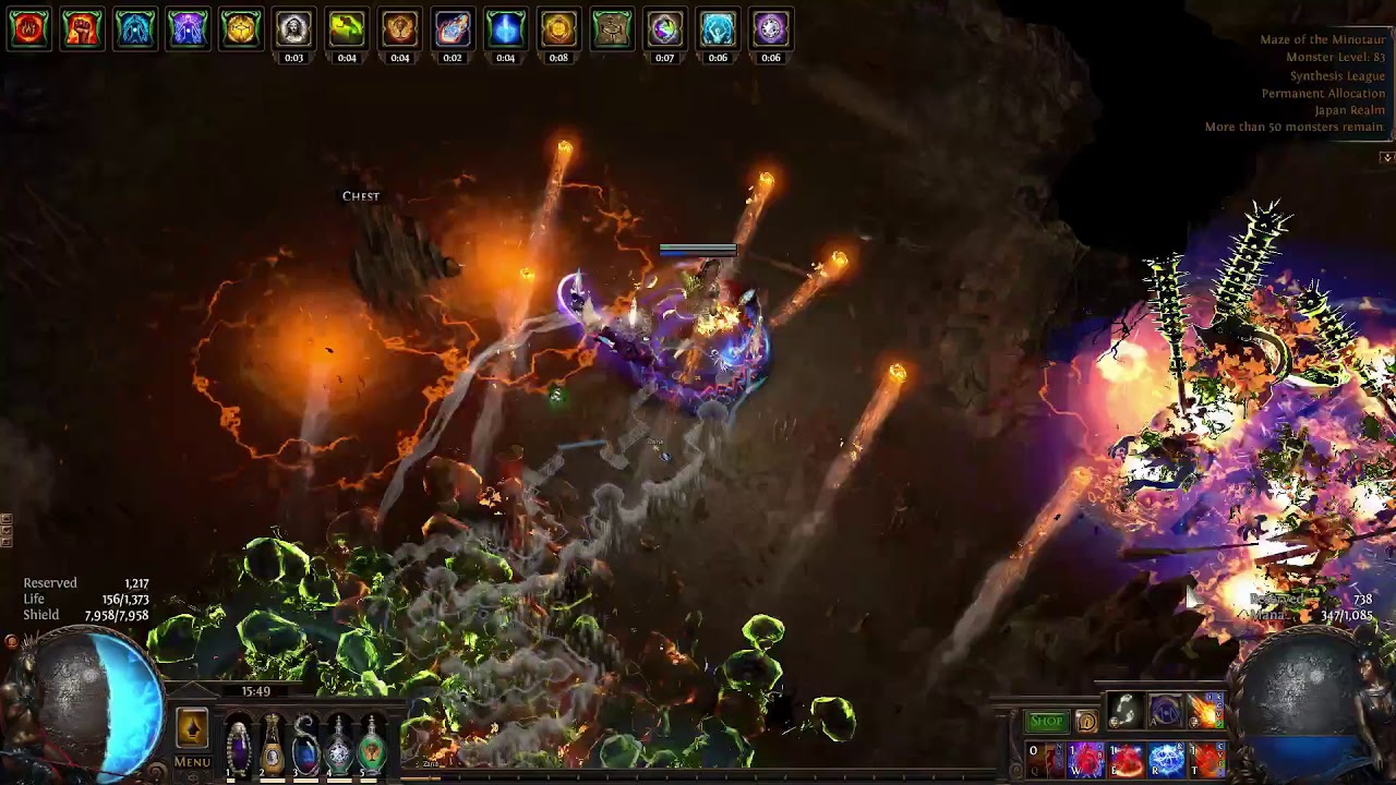 [POE3.6]Fireball elementalis T16 mino full run