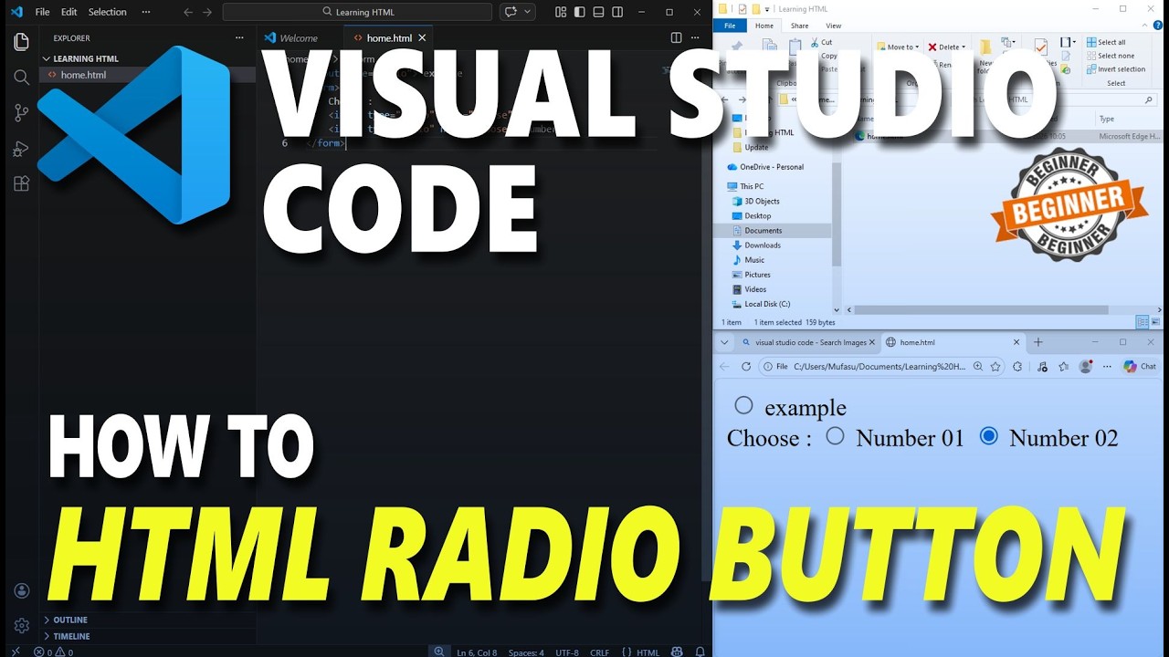 How To Radio Button In Visual Studio Code HTML
