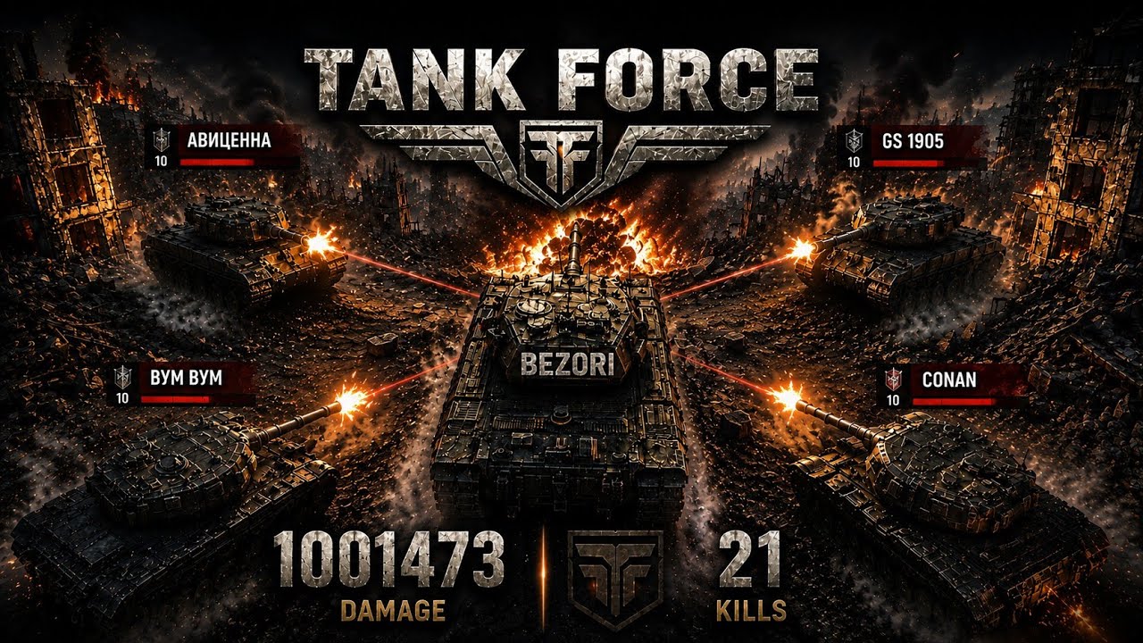 Tank Force 30.08.2026 1:4  Tough fight 21 kills 