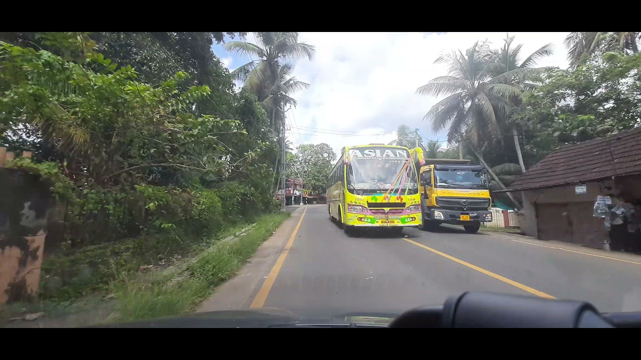 Kerala beauty -road drive Edathua  to mannar