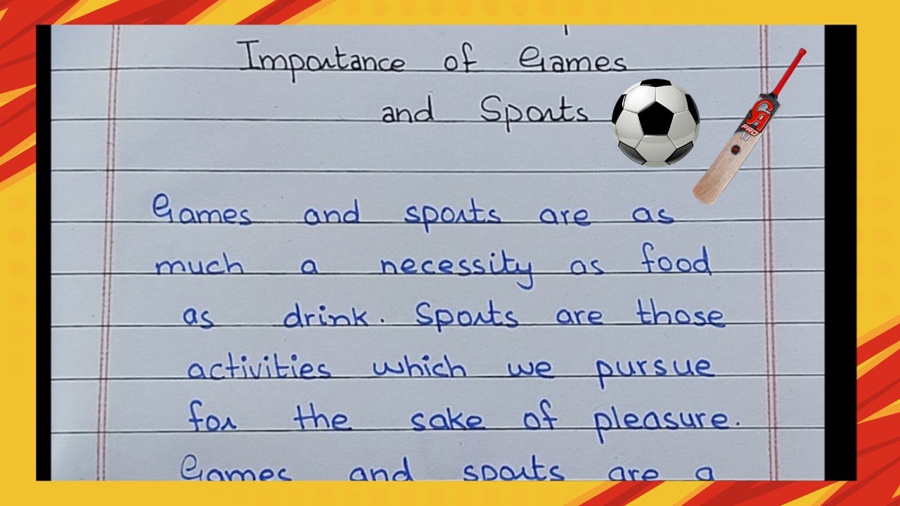 Long essay on Sports and games | Importance of sports and games in English| Essay writing 