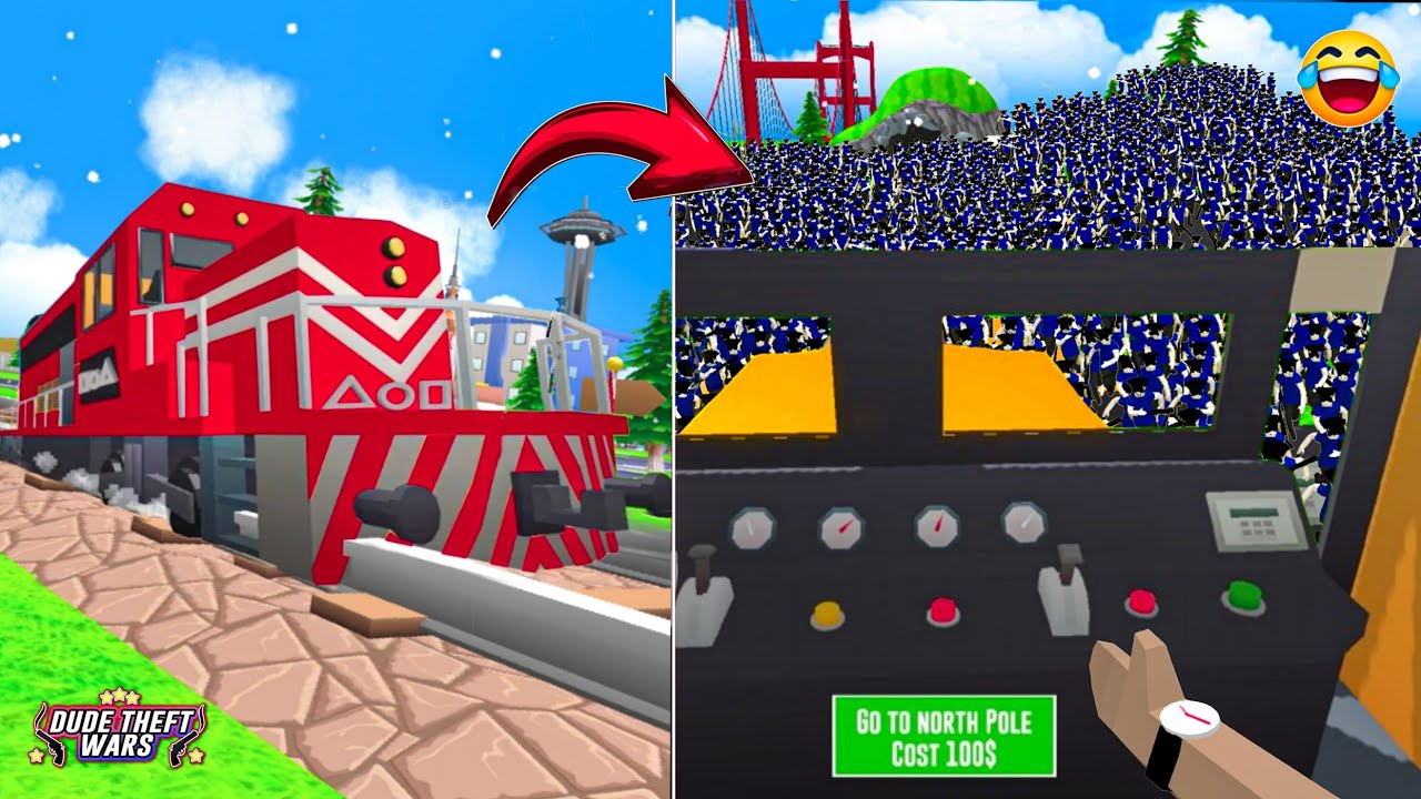NEW NORTH TRAIN ALL POLICE | Dude Theft Wars