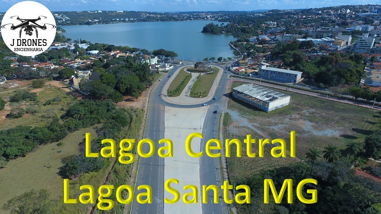 Drone filma Lagoa Central em Lagoa Santa Minas Gerais Brasil - J Drones