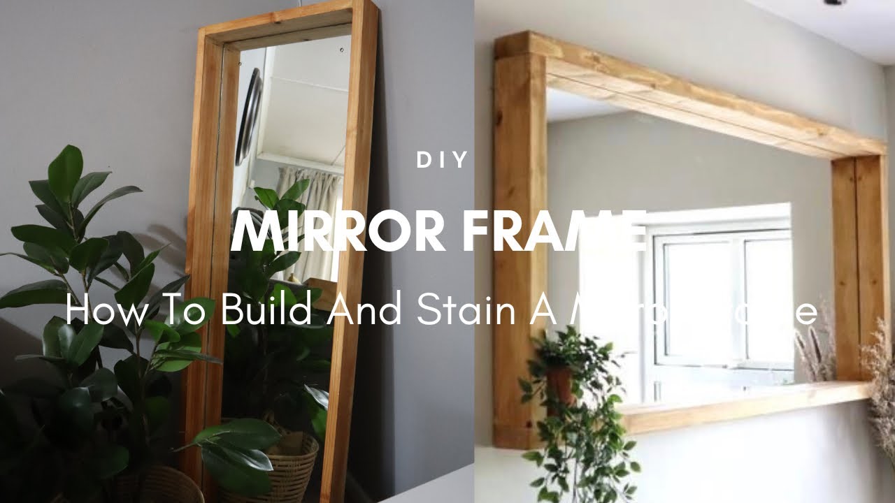 How To Build An Easy Mirror Frame and Stainning| Tjo ayi shame summer is killing us |DIY Yolande