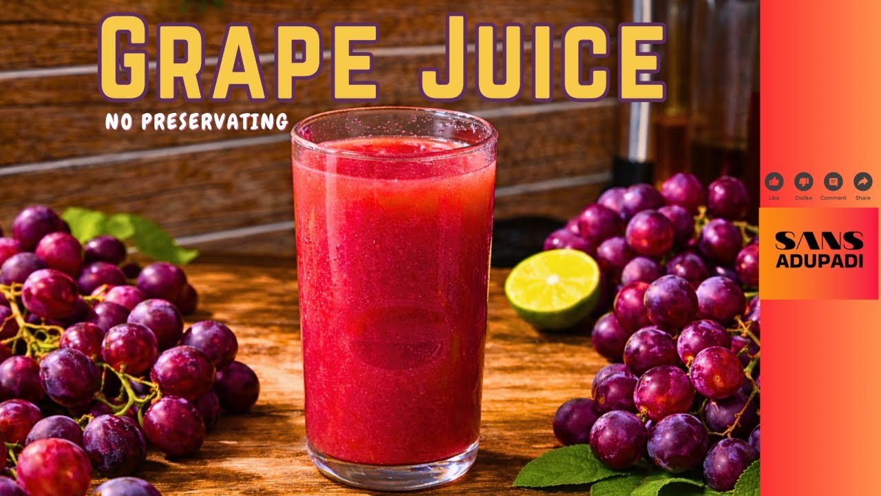 No Preservatives Grape Juice 😱 | Color Illatha Natural Juice | 100% Homemade திராட்சை ஜூஸ் in Tamil