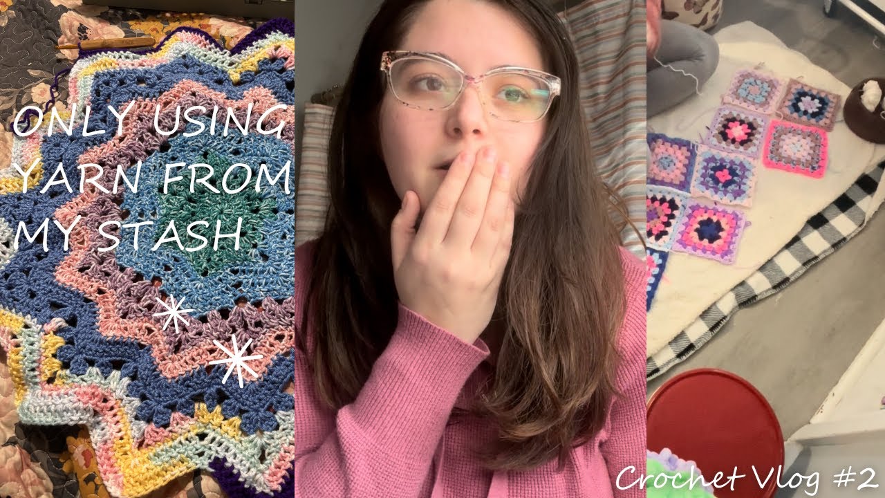 ONLY using yarn from my stash! || crochet vlog #2 