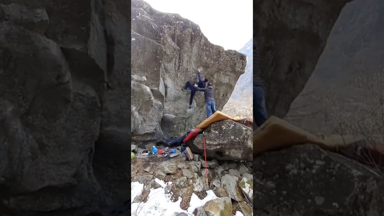 Total pole 7b Visido, Valmasino Boulder