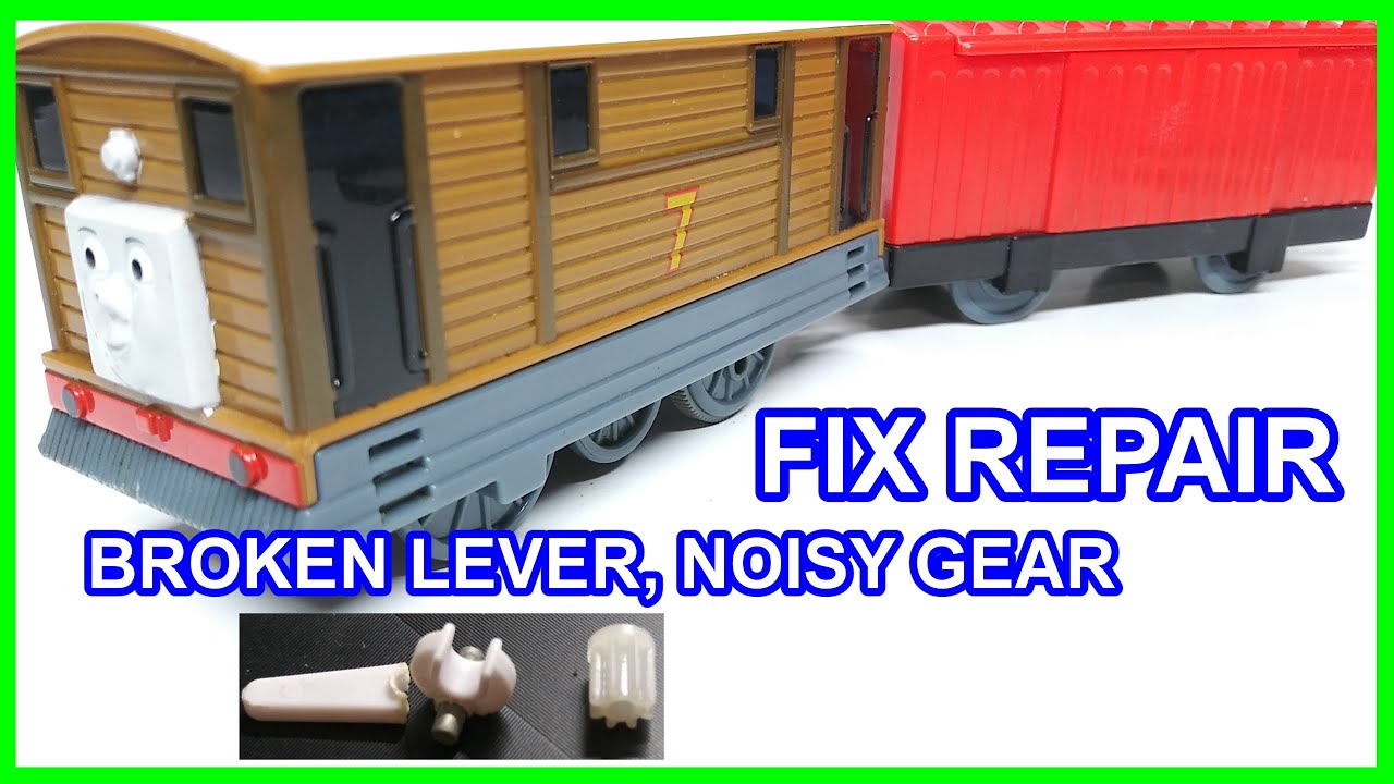 Fix repair Trackmaster Talking Toby broken lever and noisy gear