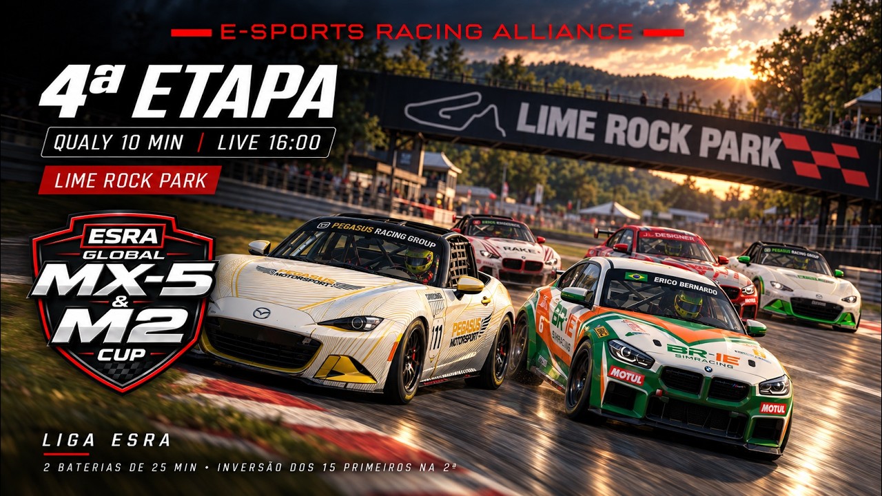 4&ordf; ETAPA - CIRCUITO DE LIME ROCK PARK - MAZDA MX-5 & BMW M2 CUP T4/2026 - ESRA | IRACING