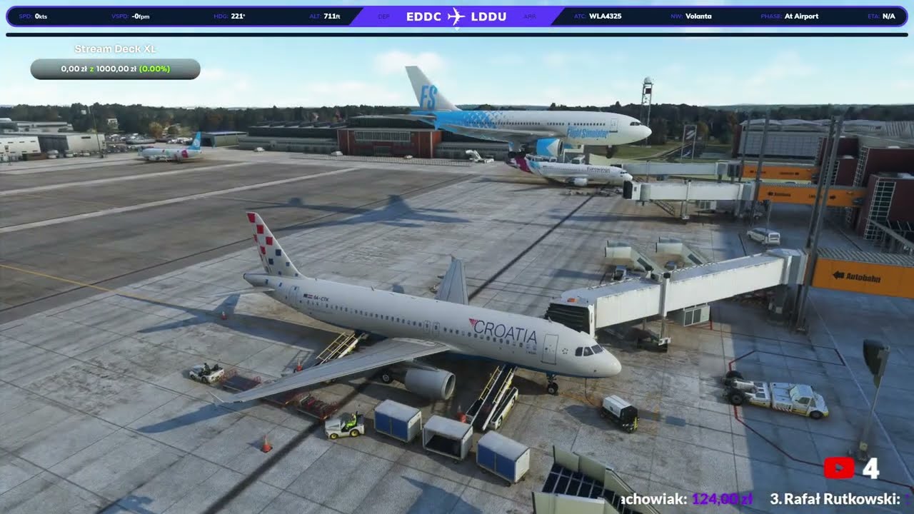 Microsoft Flight Simulator & Newsky - A320 od Fenix Simulations - Drezno - Dubrownik