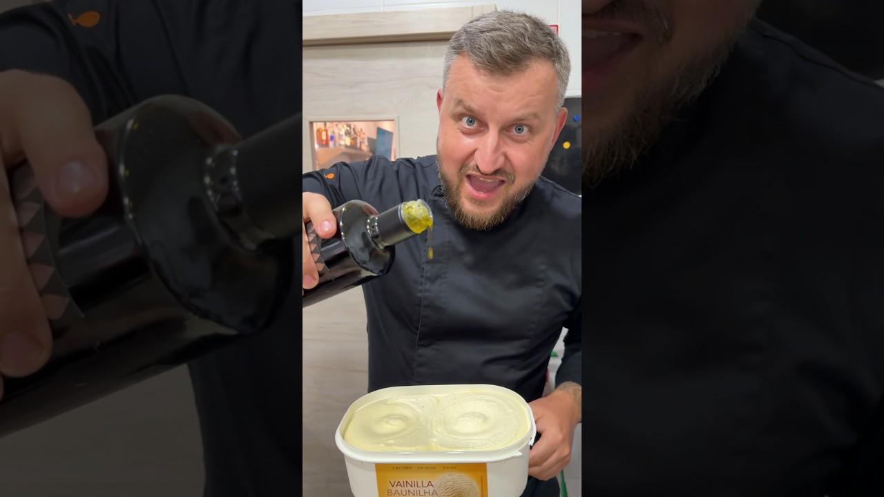 Degustacja lod&oacute;w waniliowych z oliwą z oliwek i solą morską 🍨🧂✨