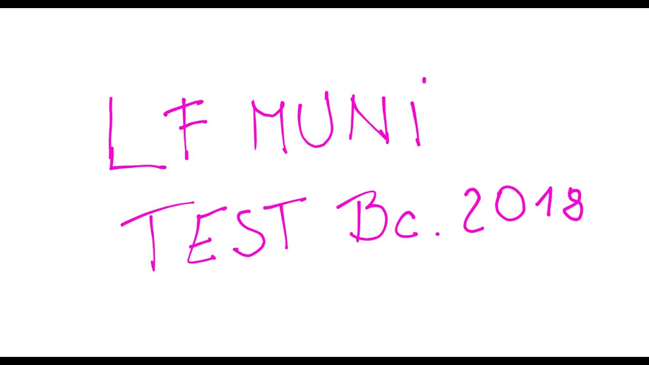 LF MUNI 2018 Bc. test chemie