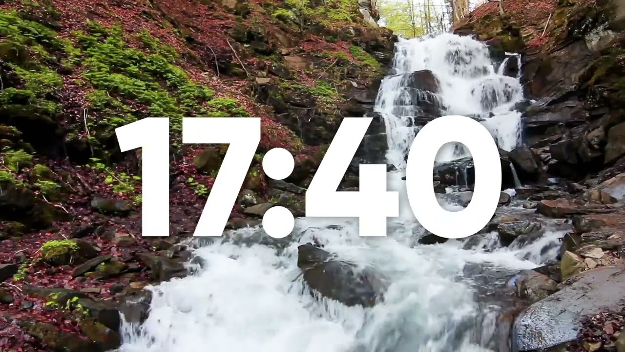 🏞️Flowing River - 25 Minute Timer [Natural Sounds]
