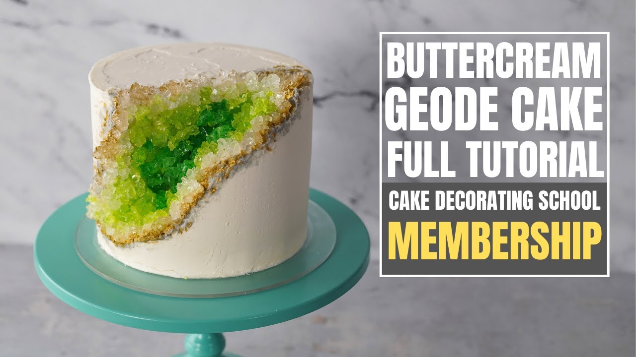 Buttercream Geode Cake [ Cake Decorating For Beginners ]