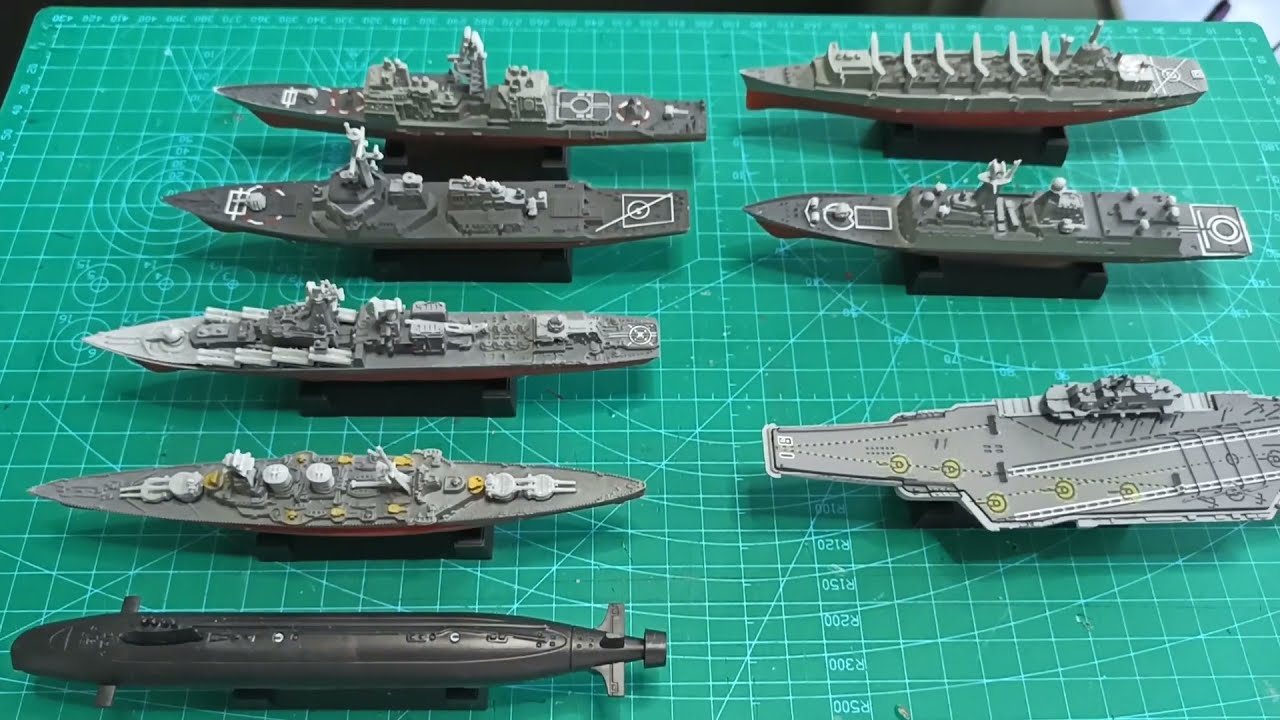 Unboxing 8pcs 4D Models Aircraft Battleship Carrier Submarine Warship From Aliexpress