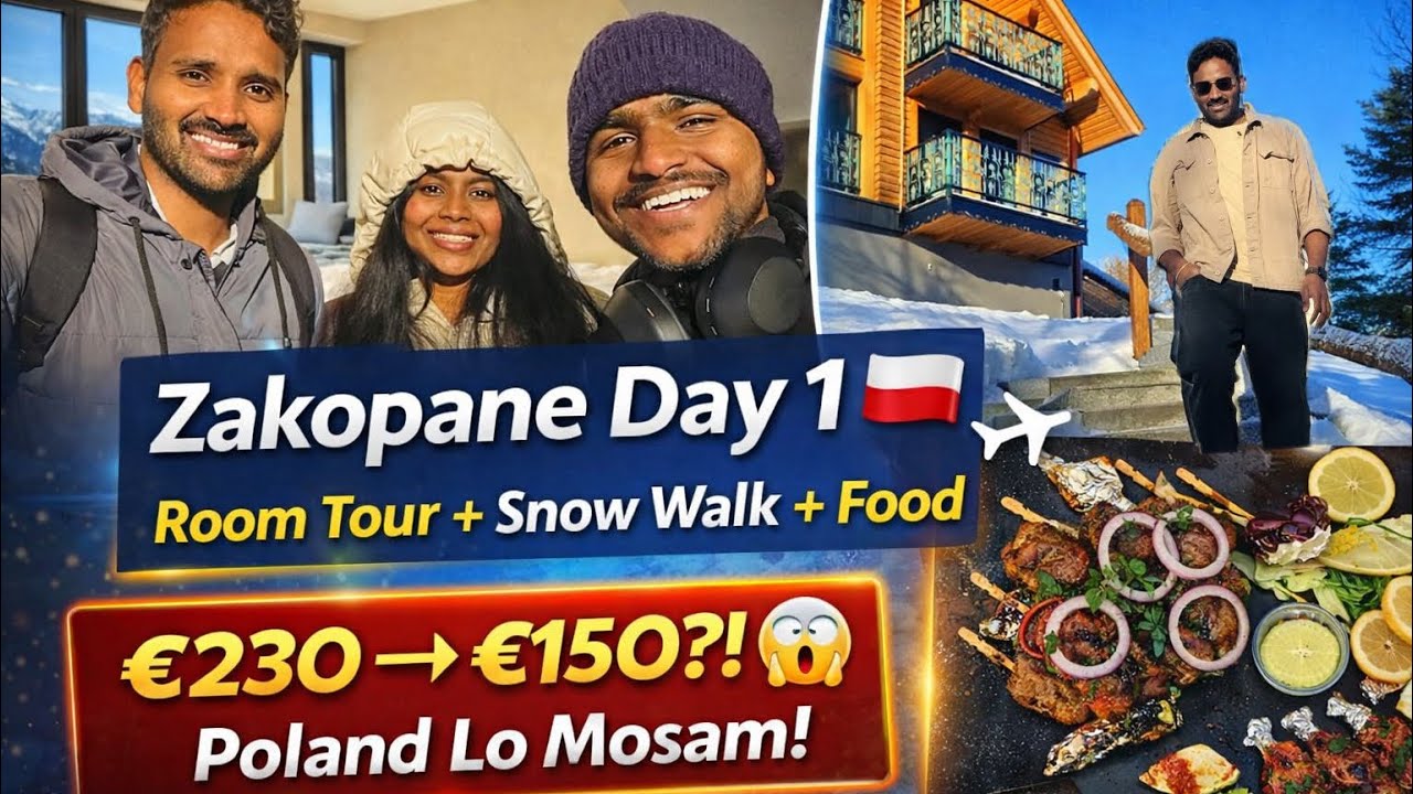 First Day in Poland 🇵🇱 | Travel, Room Tour, Indian Restaurant & Zakopane