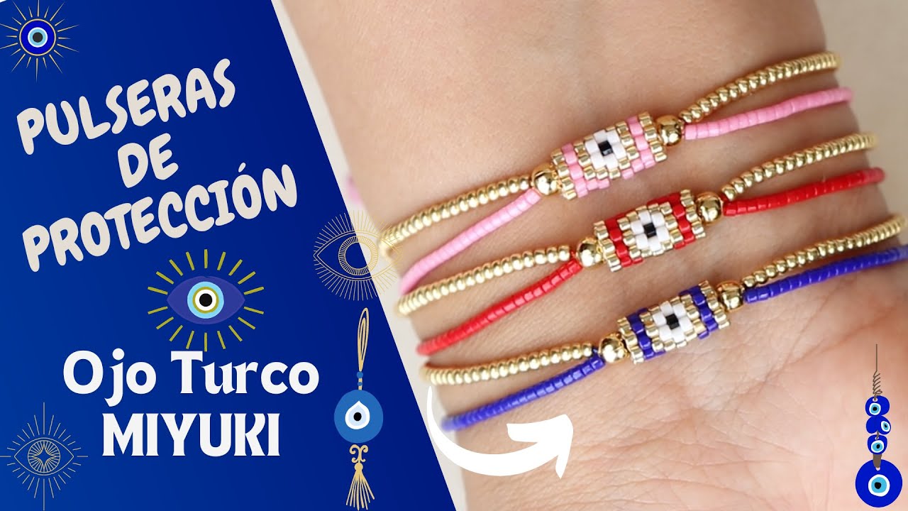 🪬 Pulseras de Protección / 🧿 Ojo Turco MIYUKI  / Peyote Impar