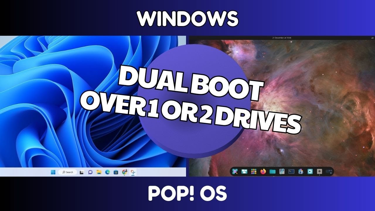 Как установить Windows и Pop!OS в режиме двойной загрузки &mdash; на 1 или 2 дисках