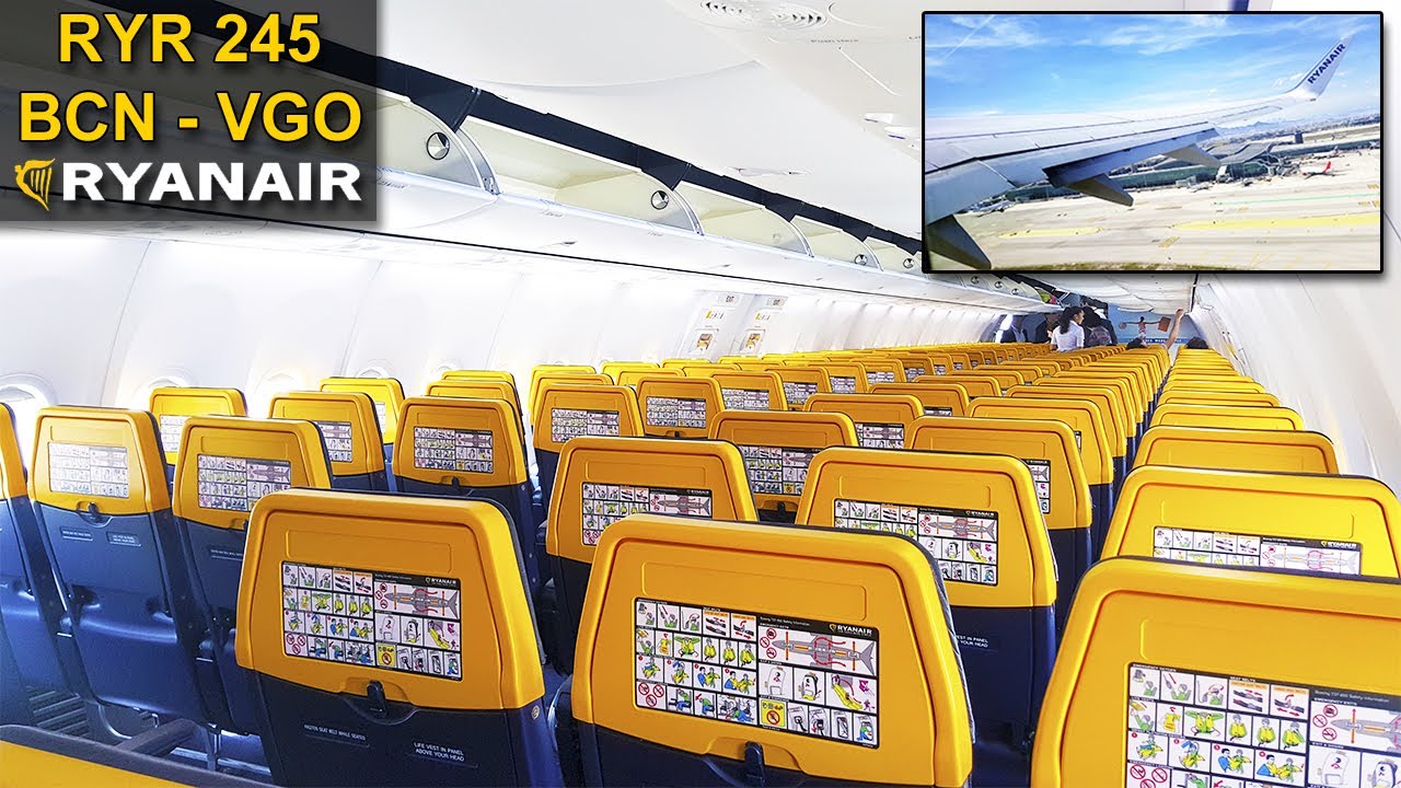 TRIP REPORT | Barcelona - Vigo | NEW Sky Interior | RYANAIR Boeing 737