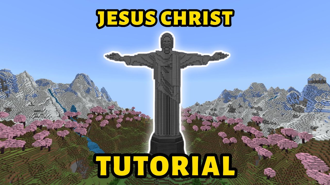 How to Build a Massive Jesus Statue in Minecraft | Step-by-Step Tutorial