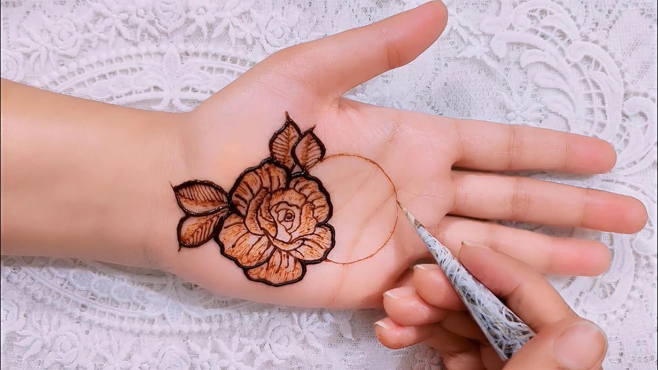Royal Rose Mehndi Design for Front Hand | New Geometric Henna Tutorial 2026