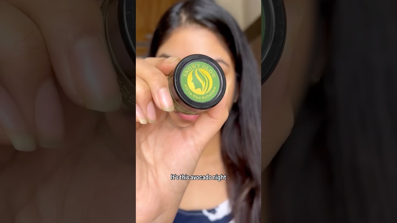Snowy glow avacado cream💚 #skincare #nighttimeskincareroutine #ytshorts #viralshorts #brightskin