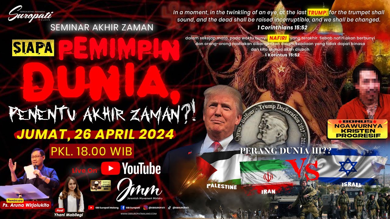 SEMINAR AKHIR ZAMAN WITH Ps. ARUNA WIRJOLUKITO 