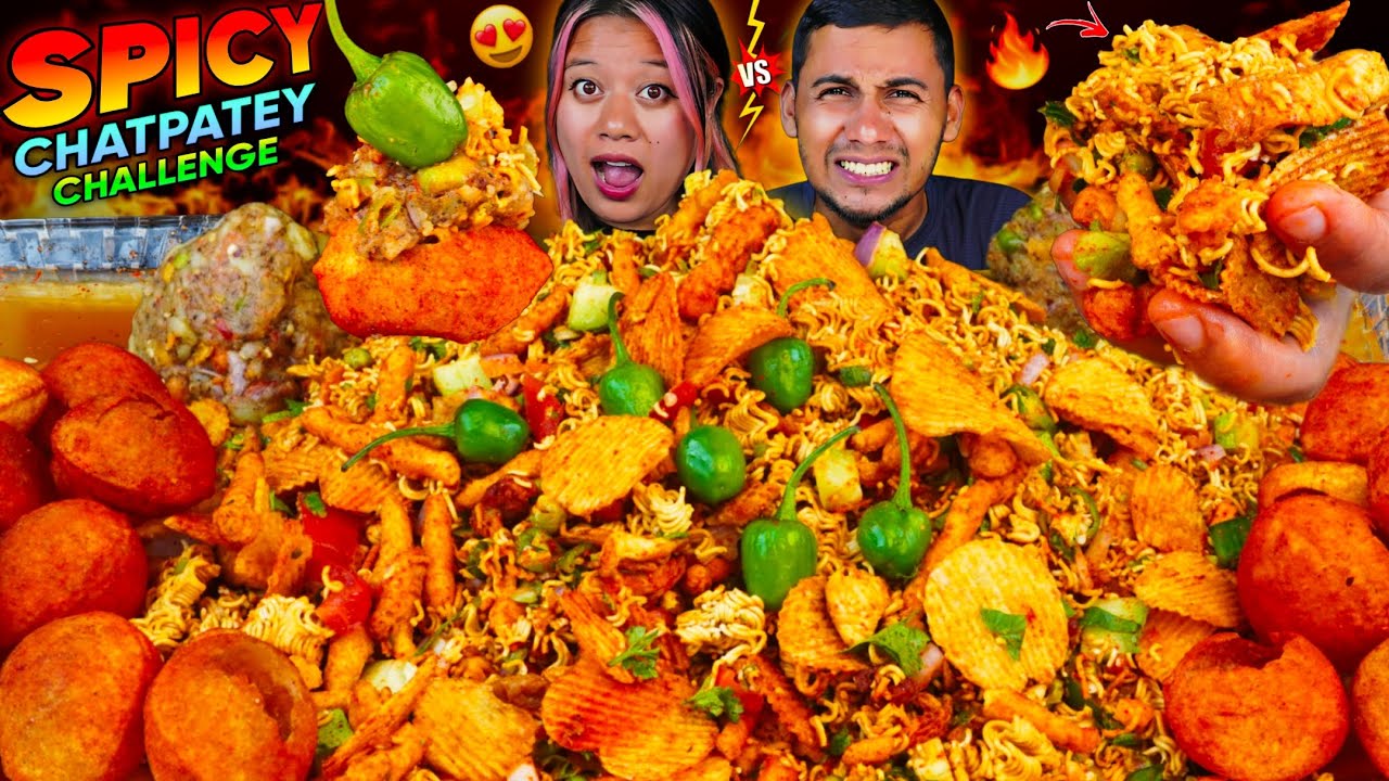 SPICY 10 WAIWAI + QUICKS CHATPATE AND FUCHKA MUKBANG || EATING CHICKEN CHATPATE WITH HUSBAND 🔥