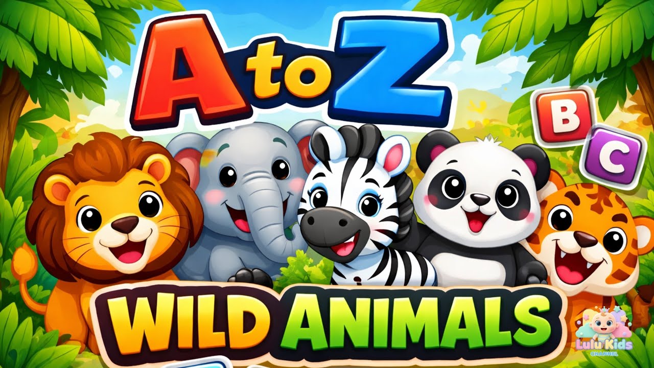 A to Z Wild Animals for Kids | Learn Alphabet with Cute Cartoon Animals | Lulu Kids Channel 