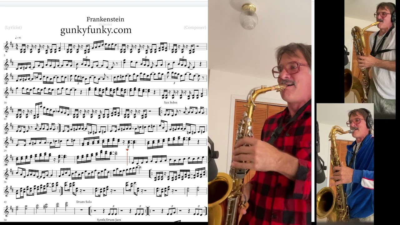 Frankenstein Edgar Winter Sheet Music Tutorial for Alto, Tenor, Bari Sax