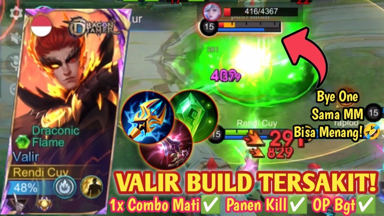 VALIR TRINITY 14 KILL BISA SOLO KILL MUSUH!😆 SAKIT BANGET DAMAGENYA! BUILD VALIR TERSAKIT 2026 -MLBB