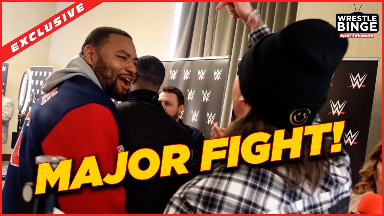 A fight breaks out between Dominik Mysterio and The Street Profits before WWE Royal Rumble 2023