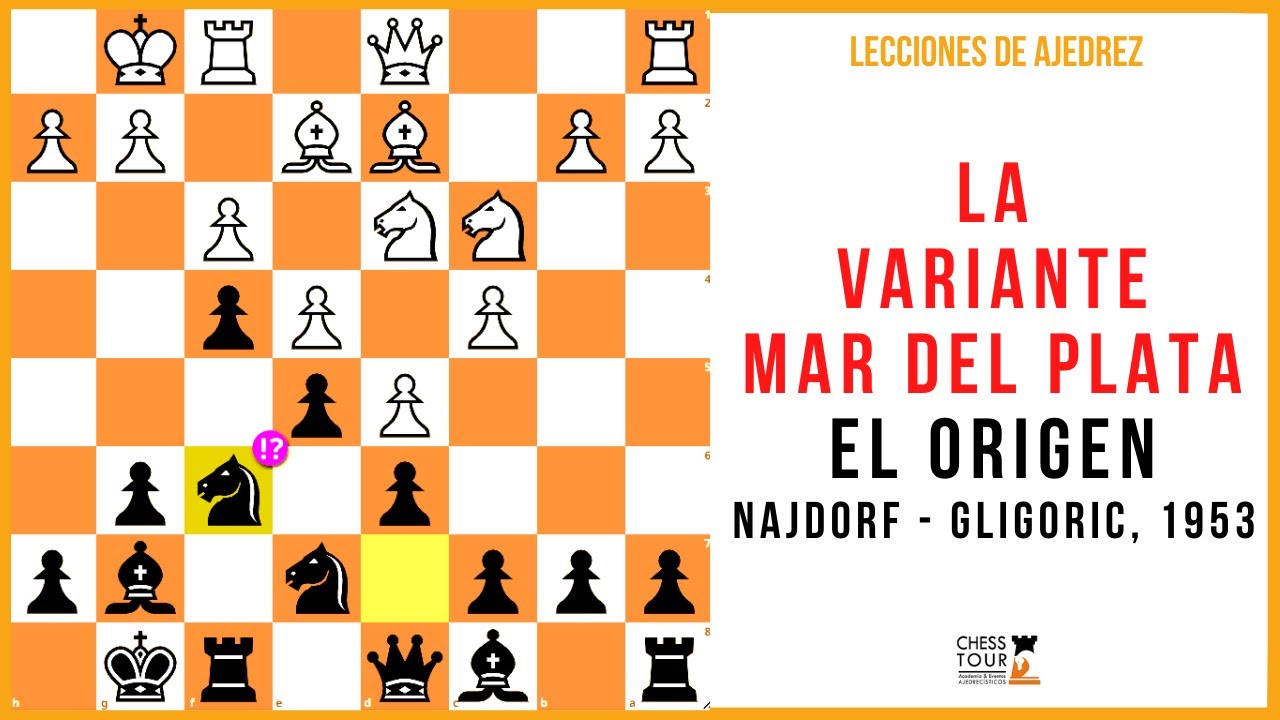 Lección de ajedrez: La variante Mar del Plata: el origen. Najdorf - Gligoric 1953