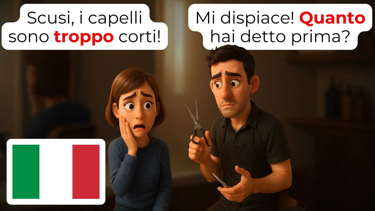 🇮🇹 Italian Dalogue Hair Salon | A1-A2 | Learn Real Italian for Beginners | Speak Like a Native