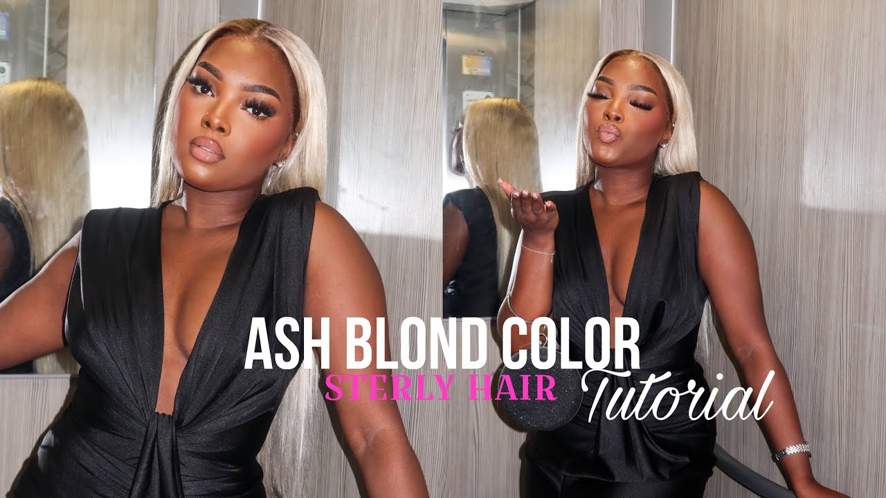 TUTO : Ash Blond color + racines marron | LACE WIG | Sterly Hair