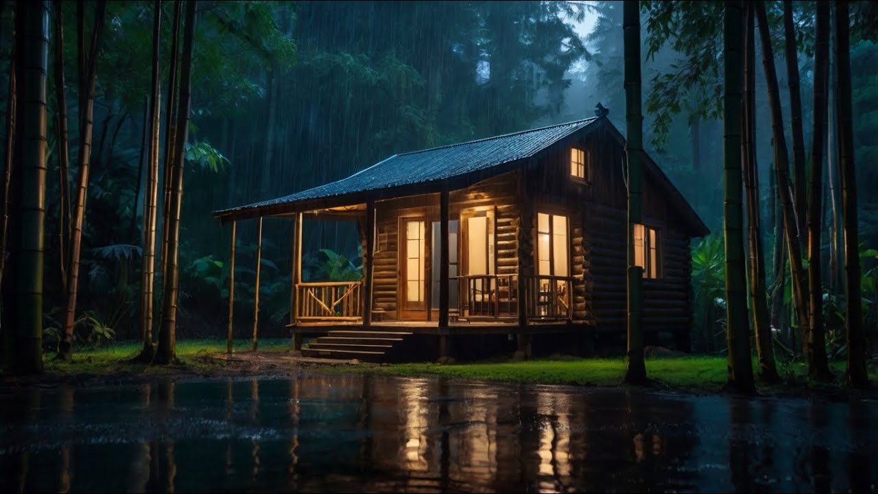 Relieve Stress with Heavy Rain & Thunderstorm to Instantly Sleep Well, White Noise Helps Relax, ASMR