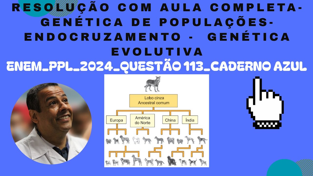 ENEM PPL 2024_QUESTÃO 113_CADERNO AZUL_GENÉTICA DE POPULAÇÕES_ENDOCRUZAMENTO_GENÉTICA EVOLUTIVA
