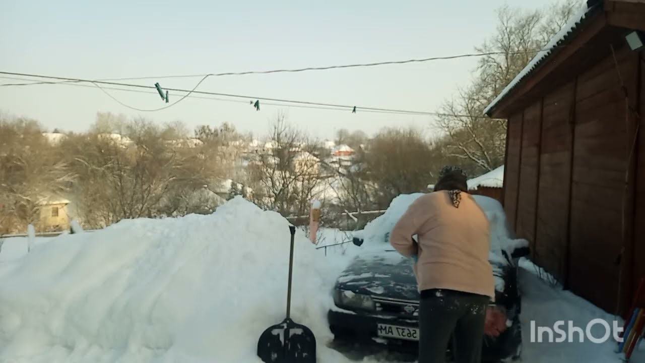  ХОЛОДЕЦЬ ЇСТИ ЛЕГКО, 😁А СНІГ ЧИСТИТИ НЕ ТАК І ЛЕГКО  😊 #сніг #зима #лана