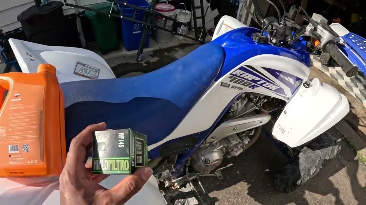RAPTOR 700 OIL CHANGE | FIRST OIL CHANGE | HOW TO DO OIL CHANGE ON RAPTOR 700 | 2024