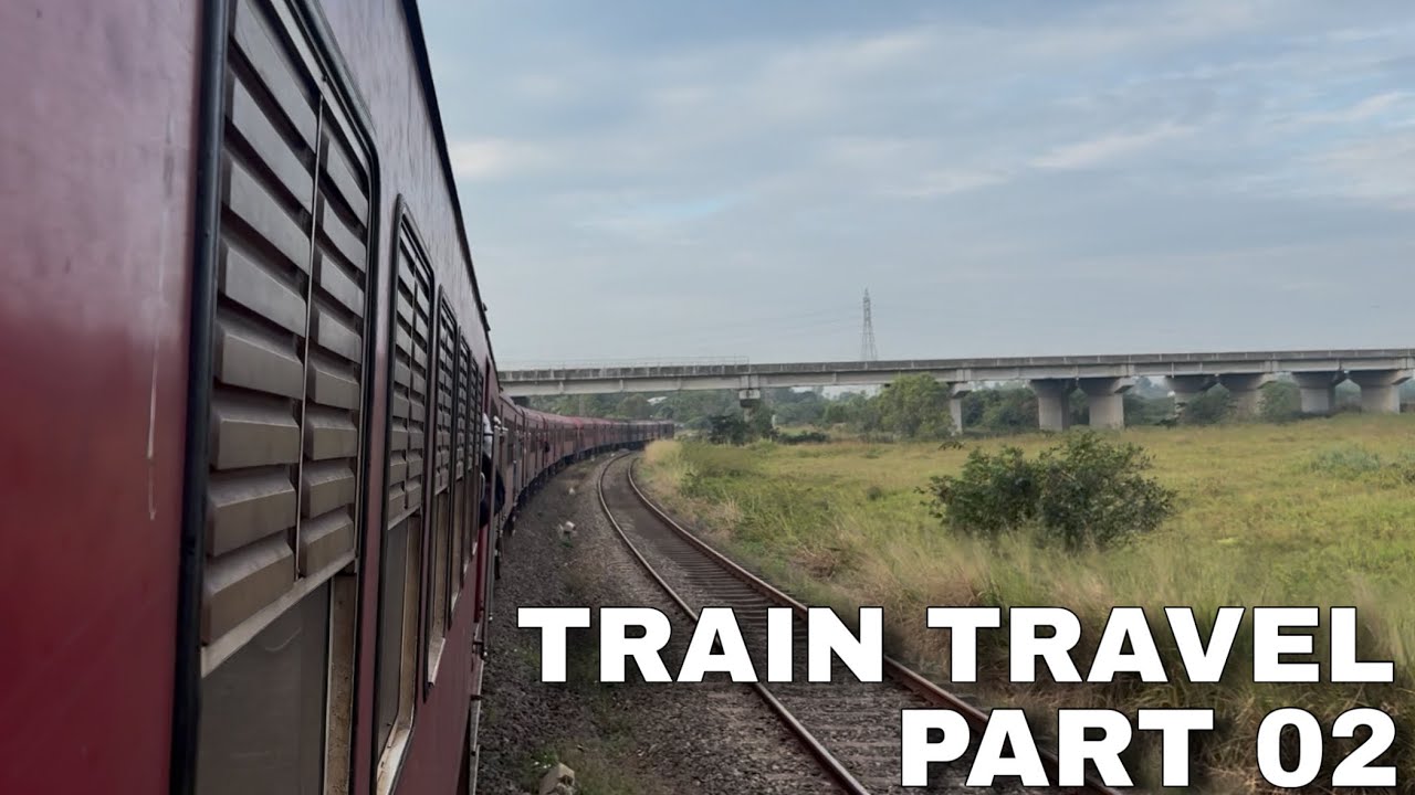 Diesel electrical multiple unit red Indian train travel part 02