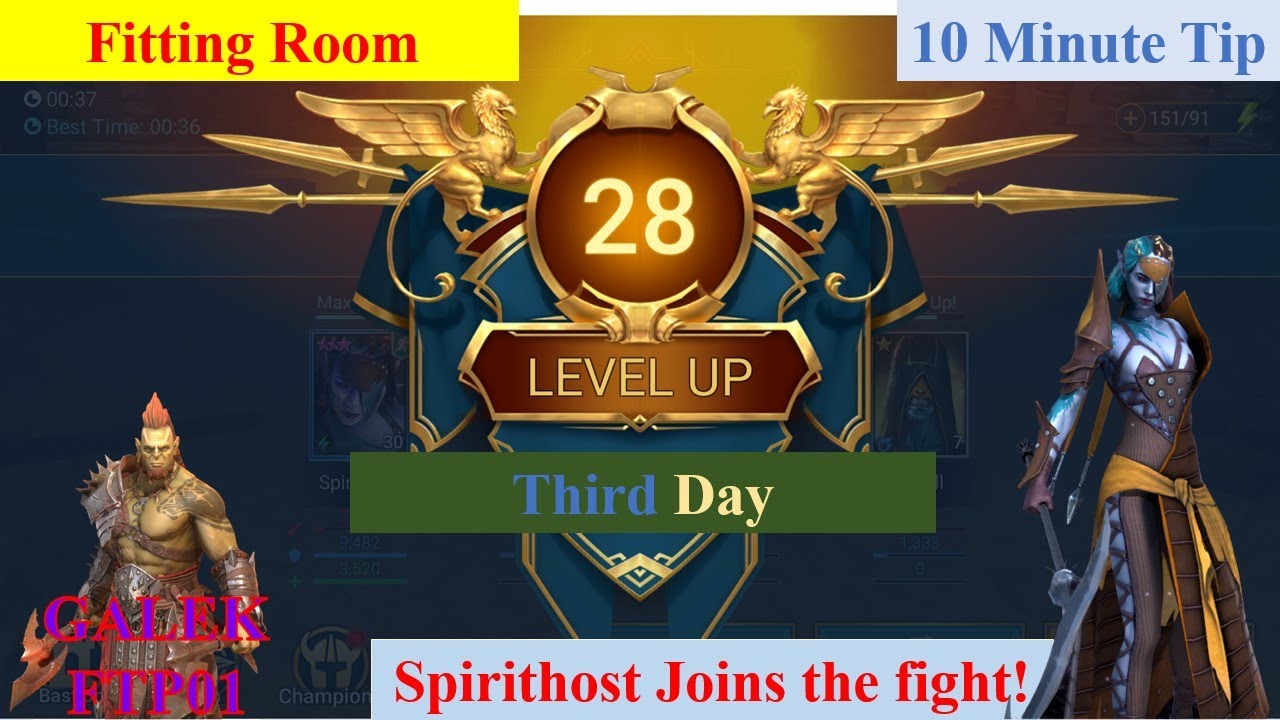 10 Minute Tip | Farming Spirithost | Fitting Room | Raid Shadow Legends | Third Day | FTPGalek01003